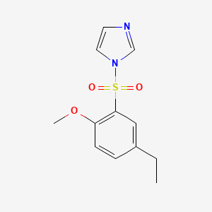 molecular formula C12H14N2O3S B2507602 1-(5-Ethyl-2-methoxyphenyl)sulfonylimidazole CAS No. 853903-08-9