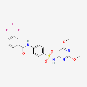 N-[4-[(2,6-dimethoxypyrimidin-4-yl)sulfamoyl]phenyl]-3-(trifluoromethyl)benzamide