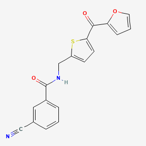 3-cyano-N-((5-(furan-2-carbonyl)thiophen-2-yl)methyl)benzamide