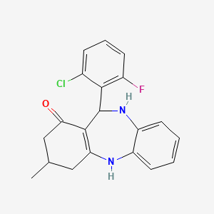 10-(2-chloro-6-fluorophenyl)-14-methyl-2,9-diazatricyclo[9.4.0.0^{3,8}]pentadeca-1(11),3,5,7-tetraen-12-one