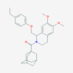molecular formula C31H39NO4 B2507637 1-adamantyl-[1-[(4-ethylphenoxy)methyl]-6,7-dimethoxy-3,4-dihydro-1H-isoquinolin-2-yl]methanone CAS No. 680603-94-5