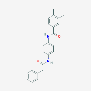molecular formula C23H22N2O2 B250764 3,4-dimethyl-N-{4-[(phenylacetyl)amino]phenyl}benzamide 