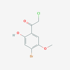 molecular formula C9H8BrClO3 B2507642 1-(4-Bromo-2-hydroxy-5-methoxyphenyl)-2-chloro-1-ethanone CAS No. 299417-38-2