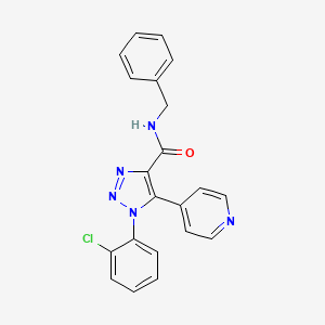 molecular formula C21H16ClN5O B2507645 N-苄基-1-(2-氯苯基)-5-(吡啶-4-基)-1H-1,2,3-三唑-4-甲酰胺 CAS No. 1207016-89-4