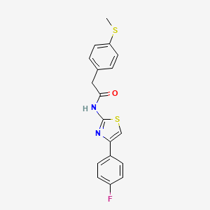 N-(4-(4-fluorophenyl)thiazol-2-yl)-2-(4-(methylthio)phenyl)acetamide