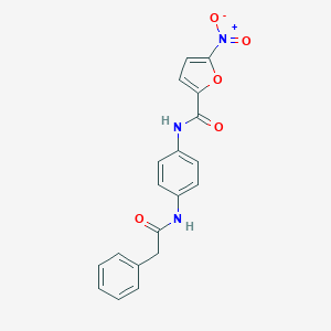 molecular formula C19H15N3O5 B250765 5-nitro-N-{4-[(phenylacetyl)amino]phenyl}-2-furamide 