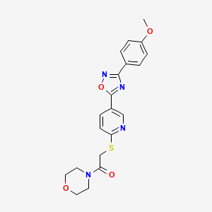 4-[({5-[3-(4-Methoxyphenyl)-1,2,4-oxadiazol-5-yl]pyridin-2-yl}thio)acetyl]morpholine