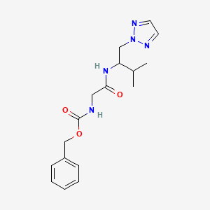 benzyl (2-((3-methyl-1-(2H-1,2,3-triazol-2-yl)butan-2-yl)amino)-2-oxoethyl)carbamate