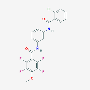 N-{3-[(2-chlorobenzoyl)amino]phenyl}-2,3,5,6-tetrafluoro-4-methoxybenzamide