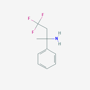 molecular formula C10H12F3N B2507679 4,4,4-Trifluoro-2-phenylbutan-2-amine CAS No. 2028573-58-0