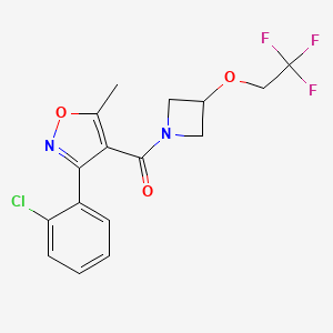 (3-(2-Chlorophenyl)-5-methylisoxazol-4-yl)(3-(2,2,2-trifluoroethoxy)azetidin-1-yl)methanone