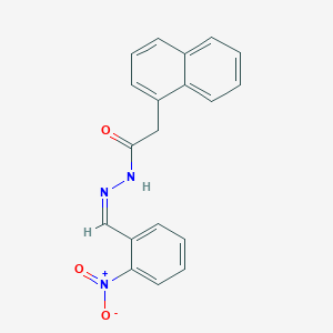 molecular formula C19H15N3O3 B2507688 (Z)-2-(naphthalen-1-yl)-N'-(2-nitrobenzylidene)acetohydrazide CAS No. 328538-63-2