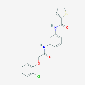 molecular formula C19H15ClN2O3S B250769 N-(3-{[(2-chlorophenoxy)acetyl]amino}phenyl)thiophene-2-carboxamide 