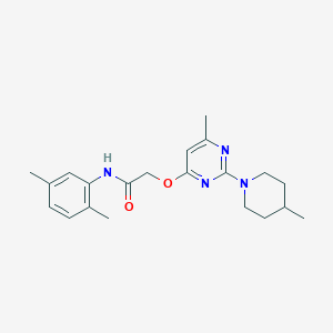 N-(2,5-dimethylphenyl)-2-{[6-methyl-2-(4-methylpiperidin-1-yl)pyrimidin-4-yl]oxy}acetamide