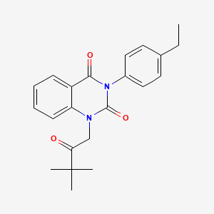 molecular formula C22H24N2O3 B2507693 1-(3,3-Dimethyl-2-oxobutyl)-3-(4-ethylphenyl)quinazoline-2,4-dione CAS No. 899900-73-3