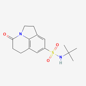 molecular formula C15H20N2O3S B2507704 N-(tert-butyl)-4-oxo-2,4,5,6-tetrahydro-1H-pyrrolo[3,2,1-ij]quinoline-8-sulfonamide CAS No. 898462-98-1
