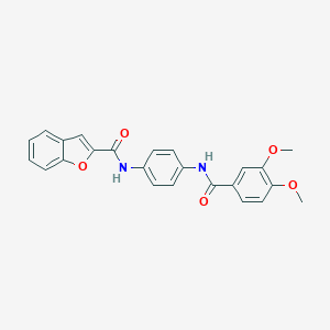 molecular formula C24H20N2O5 B250771 N-{4-[(3,4-dimethoxybenzoyl)amino]phenyl}-1-benzofuran-2-carboxamide 