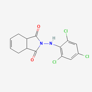 molecular formula C14H11Cl3N2O2 B2507714 2-(2,4,6-trichloroanilino)-3a,4,7,7a-tetrahydro-1H-isoindole-1,3(2H)-dione CAS No. 350680-03-4