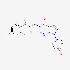 molecular formula C22H20FN5O2 B2507715 2-(1-(4-氟苯基)-4-氧代-1H-吡唑并[3,4-d]嘧啶-5(4H)-基)-N-间甲苯酰胺 CAS No. 852450-35-2