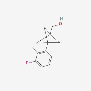 molecular formula C13H15FO B2507724 [3-(3-Fluoro-2-methylphenyl)-1-bicyclo[1.1.1]pentanyl]methanol CAS No. 2287310-60-3
