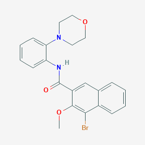 molecular formula C22H21BrN2O3 B250773 4-bromo-3-methoxy-N-[2-(4-morpholinyl)phenyl]-2-naphthamide 