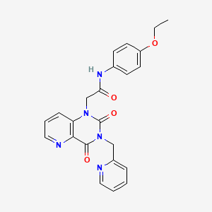 molecular formula C23H21N5O4 B2507734 2-(2,4-dioxo-3-(pyridin-2-ylmethyl)-3,4-dihydropyrido[3,2-d]pyrimidin-1(2H)-yl)-N-(4-ethoxyphenyl)acetamide CAS No. 941952-47-2