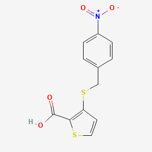 molecular formula C12H9NO4S2 B2507742 3-[(4-Nitrobenzyl)sulfanyl]-2-thiophene-carboxylic acid CAS No. 251097-01-5