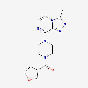 (4-(3-Methyl-[1,2,4]triazolo[4,3-a]pyrazin-8-yl)piperazin-1-yl)(tetrahydrofuran-3-yl)methanone