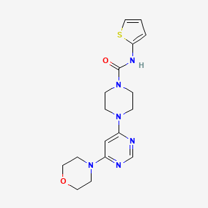 molecular formula C17H22N6O2S B2507764 4-(6-morpholinopyrimidin-4-yl)-N-(thiophen-2-yl)piperazine-1-carboxamide CAS No. 1202989-39-6