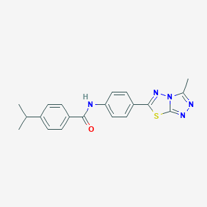 4-isopropyl-N-[4-(3-methyl[1,2,4]triazolo[3,4-b][1,3,4]thiadiazol-6-yl)phenyl]benzamide