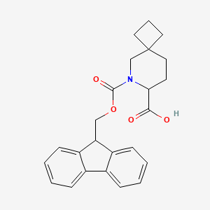 molecular formula C24H25NO4 B2507772 6-(9H-芴-9-基甲氧羰基)-6-氮杂螺[3.5]壬烷-7-羧酸 CAS No. 2243503-28-6