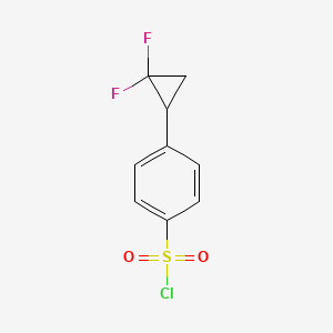 molecular formula C9H7ClF2O2S B2507777 4-(2,2-二氟-环丙基)-苯磺酰氯 CAS No. 883146-05-2