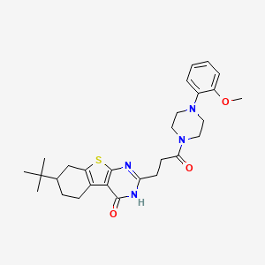 7-tert-butyl-2-{3-[4-(2-methoxyphenyl)piperazin-1-yl]-3-oxopropyl}-5,6,7,8-tetrahydro[1]benzothieno[2,3-d]pyrimidin-4(3H)-one