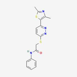 2-{[6-(2,4-dimethyl-1,3-thiazol-5-yl)pyridazin-3-yl]sulfanyl}-N-phenylacetamide