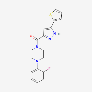 1-(2-fluorophenyl)-4-[(3-thien-2-yl-1H-pyrazol-5-yl)carbonyl]piperazine