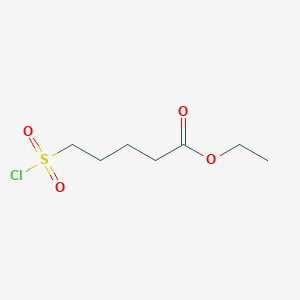 molecular formula C7H13ClO4S B2507796 Ethyl 5-(chlorosulfonyl)pentanoate CAS No. 412270-38-3