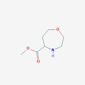 molecular formula C7H13NO3 B2507799 Methyl (R)-1,4-oxazepane-5-carboxylate CAS No. 1779649-65-8