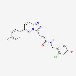 molecular formula C22H19ClFN5O B2507800 N-(2-氯-4-氟苄基)-3-(6-(对甲苯基)-[1,2,4]三唑并[4,3-b]哒嗪-3-基)丙酰胺 CAS No. 1251694-42-4