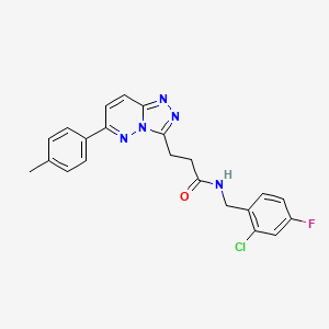 N-[(2-chloro-4-fluorophenyl)methyl]-3-[6-(4-methylphenyl)-[1,2,4]triazolo[4,3-b]pyridazin-3-yl]propanamide