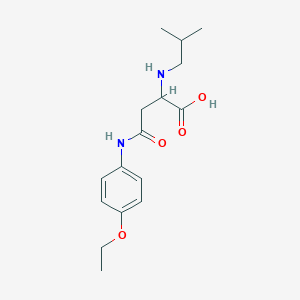 molecular formula C16H24N2O4 B2507803 Acide 4-((4-éthoxyphényl)amino)-2-(isobutylamino)-4-oxobutanoïque CAS No. 1046779-40-1