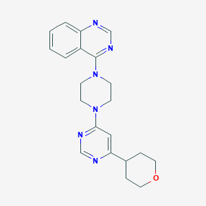 4-[4-[6-(Oxan-4-yl)pyrimidin-4-yl]piperazin-1-yl]quinazoline