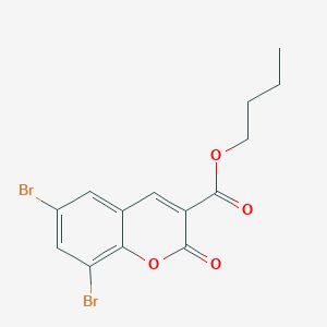 molecular formula C14H12Br2O4 B2507807 butyl 6,8-dibromo-2-oxo-2H-chromene-3-carboxylate CAS No. 313267-10-6