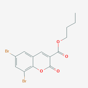 molecular formula C14H12Br2O4 B2507807 6,8-二溴-2-氧代-2H-色烯-3-羧酸丁酯 CAS No. 313267-10-6