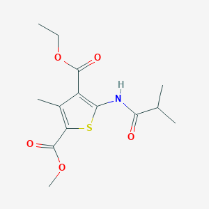 4-Ethyl 2-methyl 5-(isobutyrylamino)-3-methyl-2,4-thiophenedicarboxylate