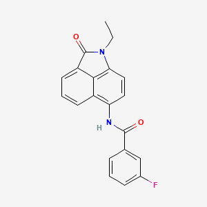molecular formula C20H15FN2O2 B2507817 N-(1-乙基-2-氧代-1,2-二氢苯并[cd]吲哚-6-基)-3-氟苯甲酰胺 CAS No. 330201-47-3