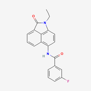 molecular formula C20H15FN2O2 B2507817 N-(1-エチル-2-オキソ-1,2-ジヒドロベンゾ[cd]インドール-6-イル)-3-フルオロベンゾアミド CAS No. 330201-47-3