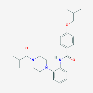 4-isobutoxy-N-[2-(4-isobutyryl-1-piperazinyl)phenyl]benzamide