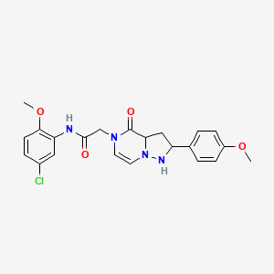 molecular formula C22H19ClN4O4 B2507823 N-(5-氯-2-甲氧基苯基)-2-[2-(4-甲氧基苯基)-4-氧代-4H,5H-吡唑并[1,5-a]吡嗪-5-基]乙酰胺 CAS No. 932360-48-0