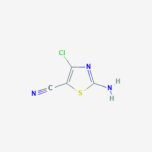 molecular formula C4H2ClN3S B2507825 2-Amino-4-chlorothiazole-5-carbonitrile CAS No. 136195-53-4