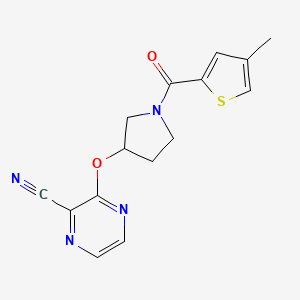 3-((1-(4-Methylthiophene-2-carbonyl)pyrrolidin-3-yl)oxy)pyrazine-2-carbonitrile